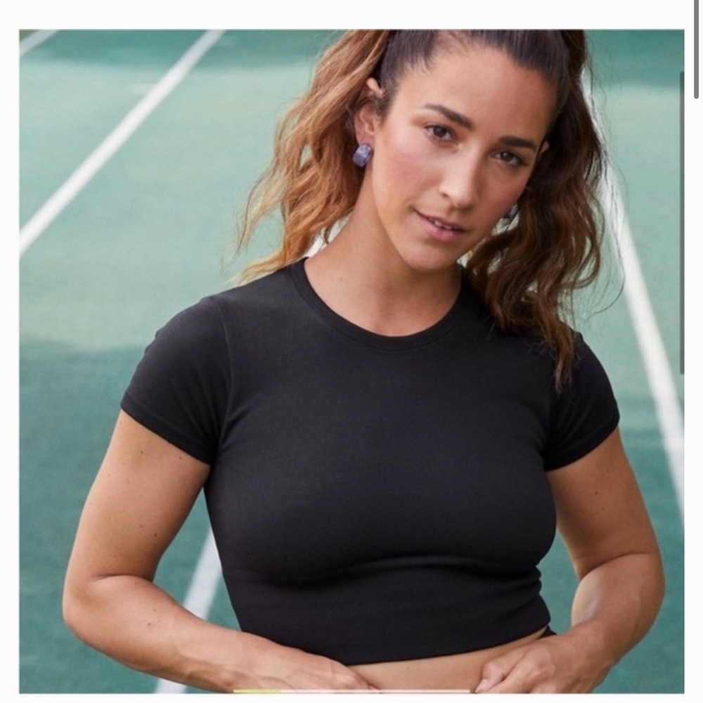 Offline by Aerie Black Tee